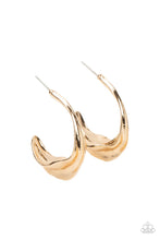 Load image into Gallery viewer, MODERN MELTDOWN - GOLD POST HOOP EARRING