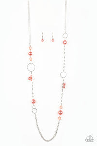 PAGEANT PRINCRESS - ORANGE NECKLACE