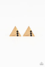Load image into Gallery viewer, PYRAMID PARADISE - BLACK POST EARRING