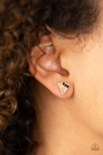 Load image into Gallery viewer, PYRAMID PARADISE - BLACK POST EARRING