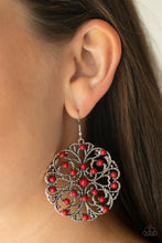 Load image into Gallery viewer, RAINBOW DEW - RED EARRING