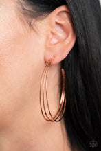 Load image into Gallery viewer, RIMMED RADIANCE - COPPER POST HOOP EARRING