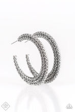Load image into Gallery viewer, TALK ABOUT TEXTURE - SILVER POST HOOP EARRING