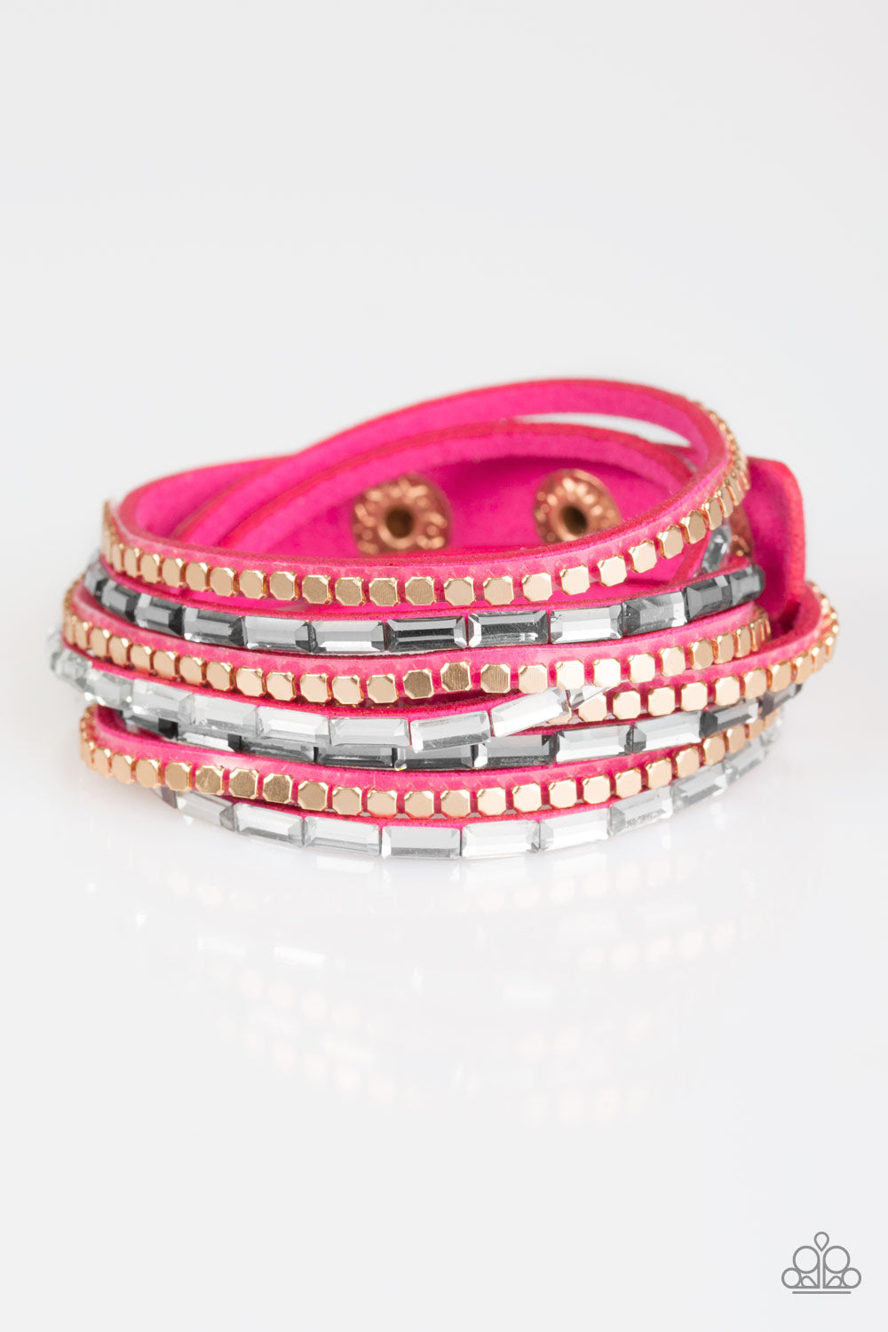 THIS TIME WITH ATTITUDE - PINK WRAP BRACELET