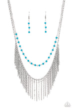 Load image into Gallery viewer, FIERCE IN FRINGE - BLUE NECKLACE