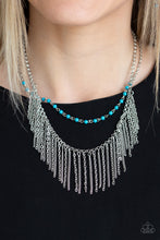 Load image into Gallery viewer, FIERCE IN FRINGE - BLUE NECKLACE