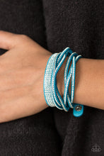 Load image into Gallery viewer, TAKING CARE OF BUSINESS - BLUE WRAP BRACELET