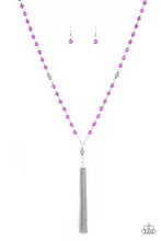 Load image into Gallery viewer, TASSEL TAKEOVER - PURPLE NECKLACE