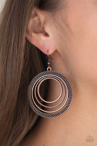 TOTALLY TEXTURED - COPPER EARRING