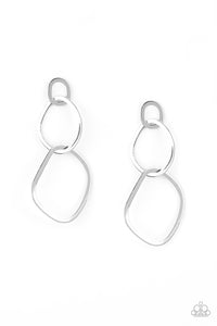 TWISTED TRIO -  SILVER POST EARRING