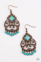 Load image into Gallery viewer, WESTERN WONDER - COPPER/TURQUOISE EARRING