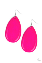 Load image into Gallery viewer, BEACH BRIDE - PINK WOODEN EARRING