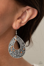 Load image into Gallery viewer, BOTANICAL BUTTERFLY - ORANGE EARRING