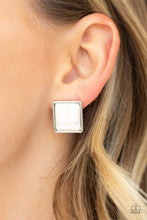 Load image into Gallery viewer, ECO ELEGANCE - WHITE POST EARRING