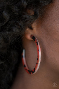 HAUTE-BLOODED - BROWN ACRYLIC POST EARRING