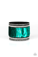Load image into Gallery viewer, MERMAIDS HAVE MORE FUN - GREEN/SILVER WRAP BRACELET