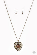 Load image into Gallery viewer, ONE HEART- BRASS NECKLACE