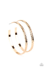 Load image into Gallery viewer, TREAD ALL ABOUT IT - GOLD POST HOOP EARRING