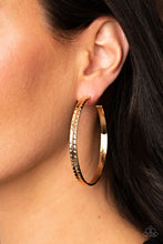 Load image into Gallery viewer, TREAD ALL ABOUT IT - GOLD POST HOOP EARRING