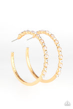 Load image into Gallery viewer, A SWEEPING SUCCESS - GOLD POST HOOP EARRING