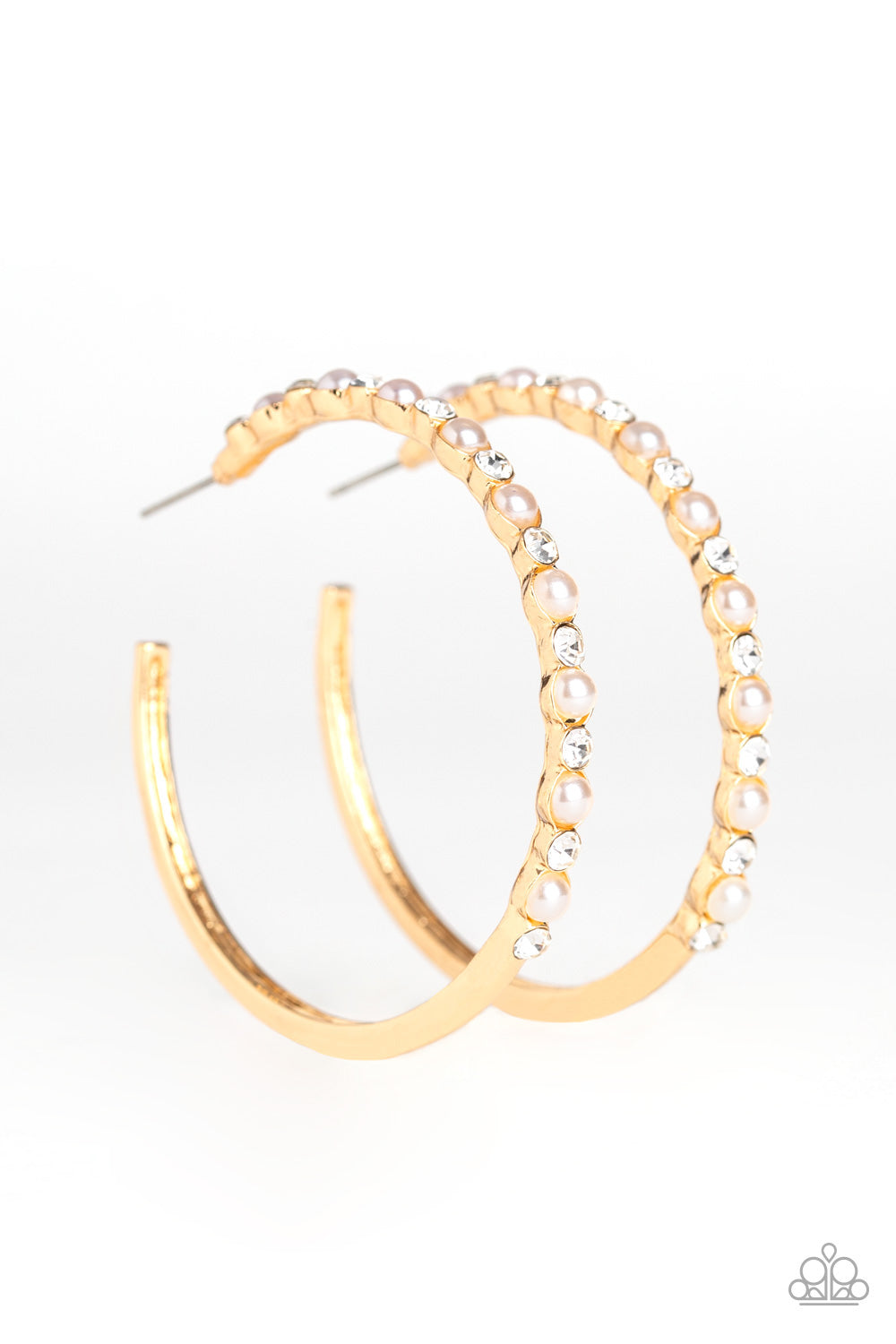 A SWEEPING SUCCESS - GOLD POST HOOP EARRING