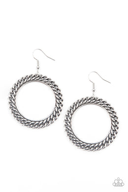 ABOVE THE RIMS - SILVER EARRING