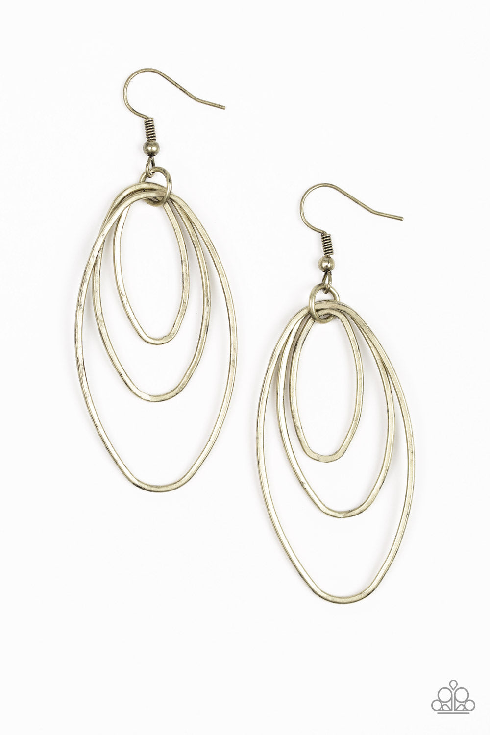 ALL OVAL THE PLACE - BRASS EARRING