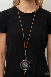 CORD-INATED EFFORT - BROWN LANYARD NECKLACE