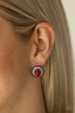 Load image into Gallery viewer, FLORAL FLAMBOYANCE - RED POST EARRING