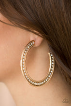 Load image into Gallery viewer, HAUTE MAMA - GOLD POST HOOP EARRING