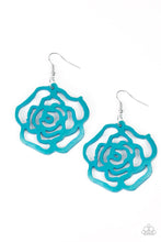 Load image into Gallery viewer, ISLAND ROSE - BLUE EARRING