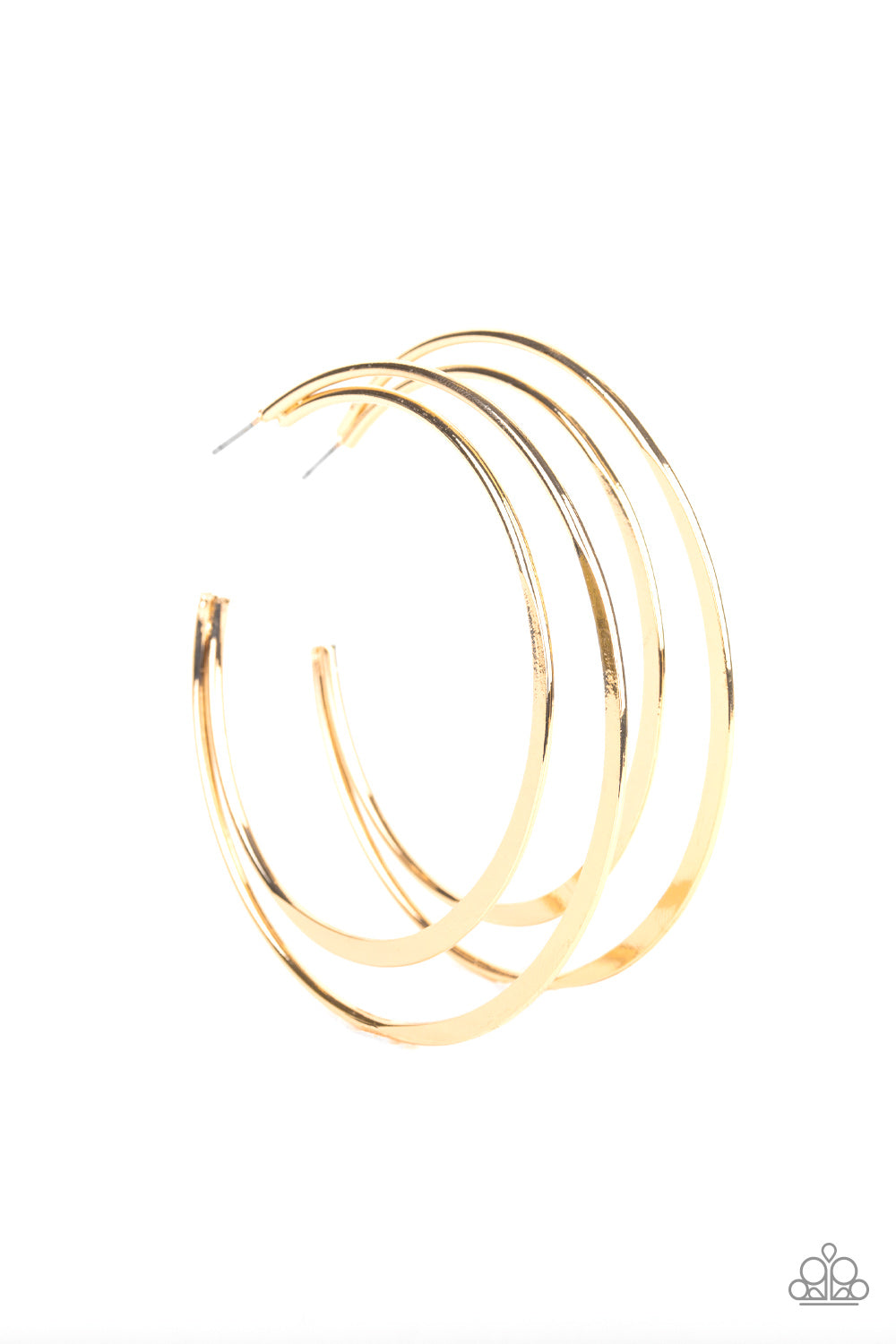 LAST HOOP-RAH - GOLD POST HOOP EARRING