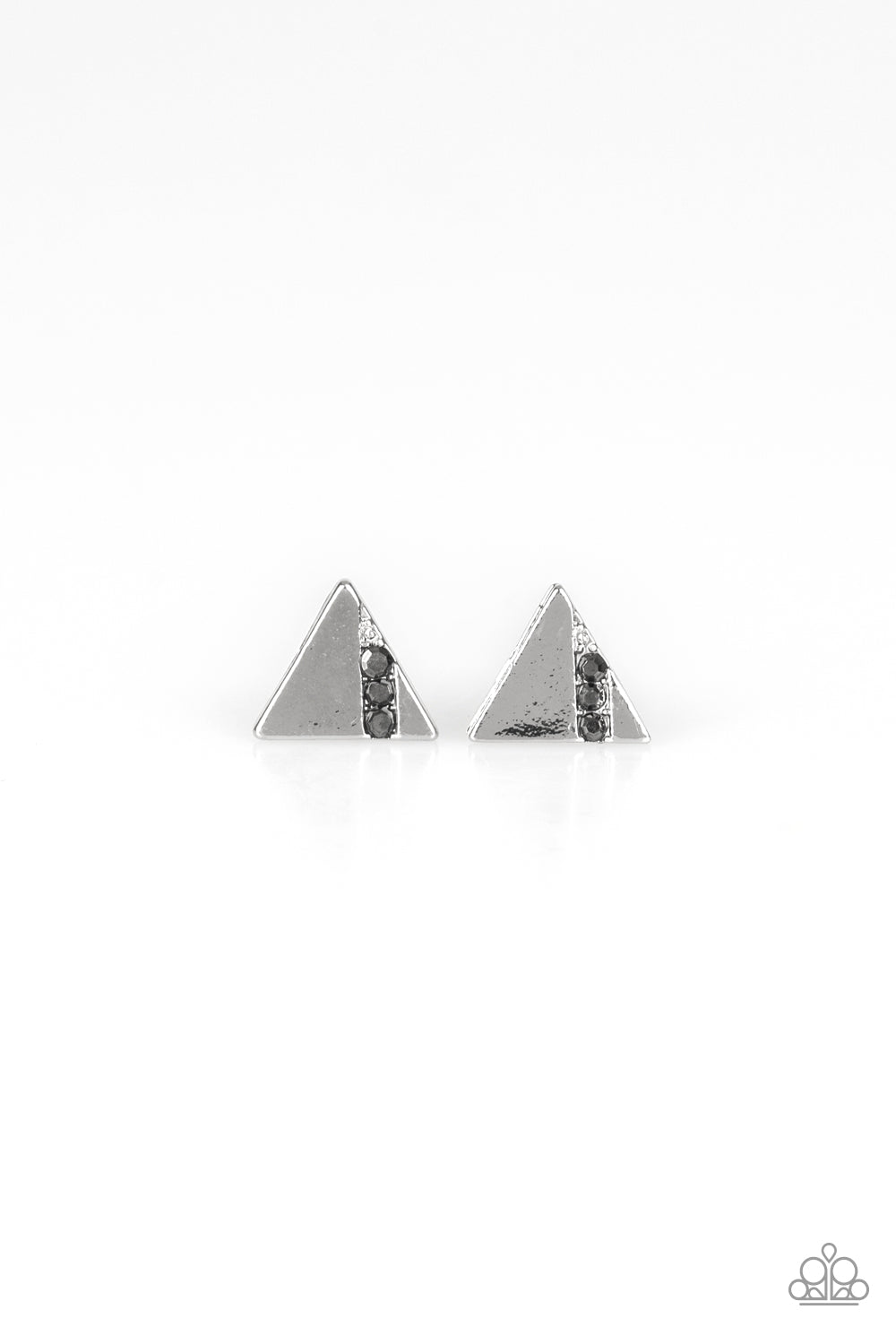 PYRAMID PARADISE - SILVER POST EARRING