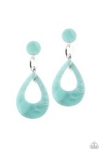 Load image into Gallery viewer, BEACH OASIS - BLUE ACRYLIC POST EARRING