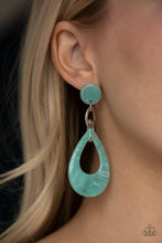 Load image into Gallery viewer, BEACH OASIS - BLUE ACRYLIC POST EARRING