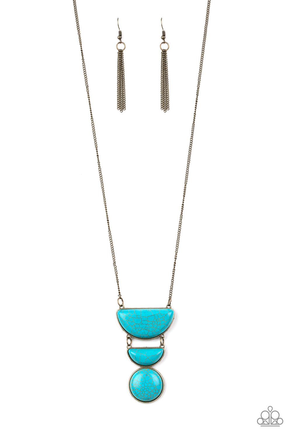DESERT MASON - BRASS TURQUOISE NECKLACE