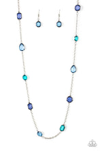 Load image into Gallery viewer, GLASSY GLAMOROUS - MULTI BLUE NECKLACE