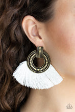 Load image into Gallery viewer, I AM SPARTACUS - BRASS/FRINGE POST EARRING