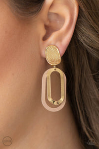 MELROSE MYSTERY - BROWN CLIP-ON EARRING