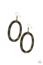 Load image into Gallery viewer, RHINESTONE REBEL - BRASS EARRING