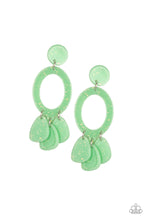 Load image into Gallery viewer, SPARKLING SHORES - GREEN ACRYLIC POST EARRING