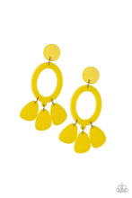 Load image into Gallery viewer, SPARKLING SHORES - YELLOW ACRYLIC POST EARRING