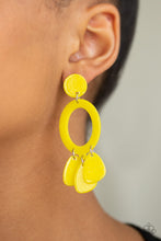 Load image into Gallery viewer, SPARKLING SHORES - YELLOW ACRYLIC POST EARRING