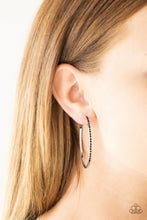 Load image into Gallery viewer, CHIC CLASSIC - BLACK POST HOOP EARRING