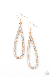 GLITZY GOALS - GOLD EARRING