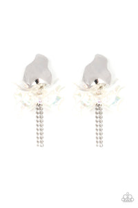 HARMONICALLY HOLOGRAPHIC - WHITE POST EARRING