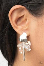 Load image into Gallery viewer, HARMONICALLY HOLOGRAPHIC - WHITE POST EARRING