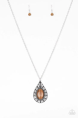 TOTAL TRANQUILITY - BROWN NECKLACE