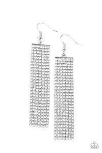 TOP-DOWN SHIMMER - WHITE EARRING