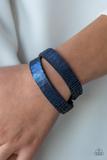 Load image into Gallery viewer, UNDER THE SEQUINS - BLUE/SILVER URBAN BRACELET